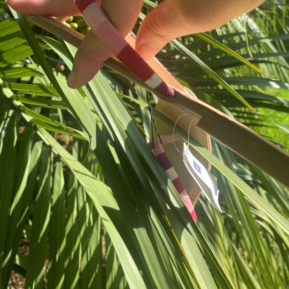 Gap flip flops size 10 multi pink purple rose white material wrapped - Picture 4 of 6